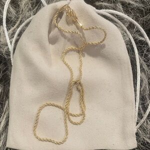 Elegant Gold Rope Chain Necklace